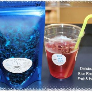 blue raspberry fruit and herb tea