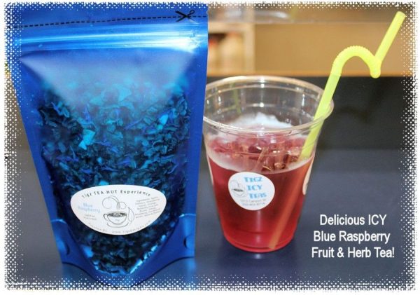blue raspberry fruit and herb tea