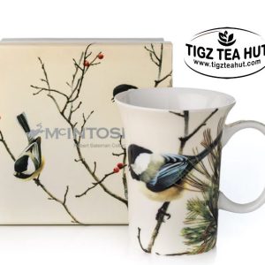 McIntosh Fine Bone China | Bateman "Chickadees" Crest Mug