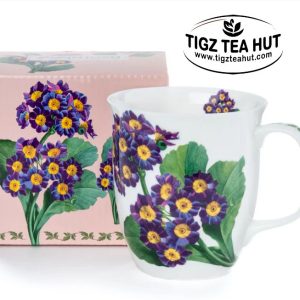 McIntosh Fine Bone China | Botanical Flowers "Purple Primrose" Java Mug