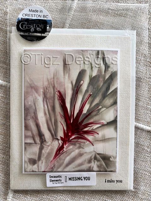 Missing You Greeting Card | Encaustic Elements
