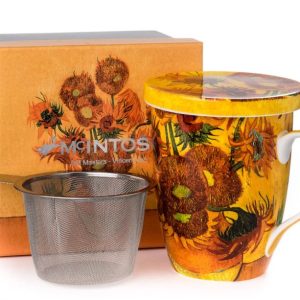 McIntosh Fine Bone China | Sunflowers - Van Gogh Tea Mug w/Infuser