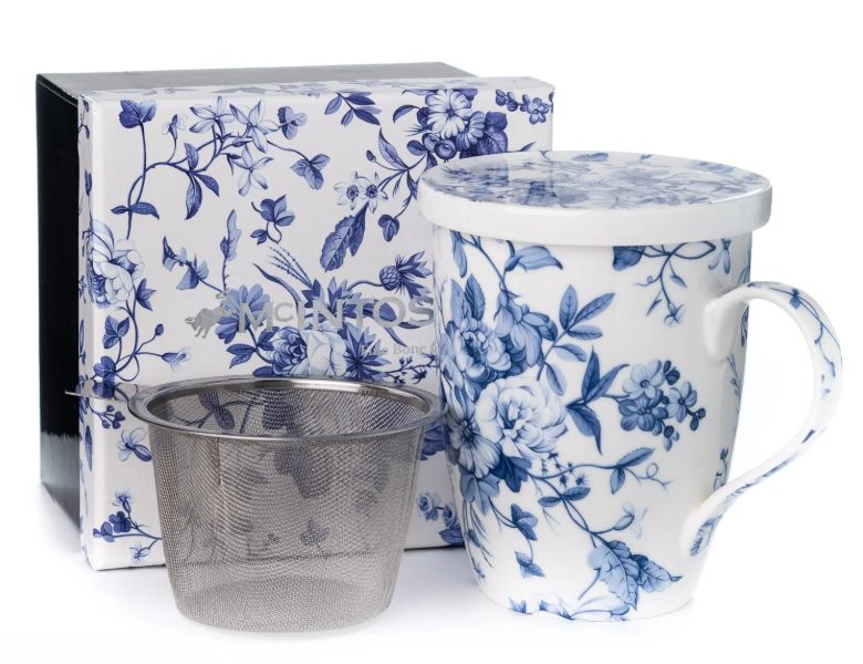 McIntosh Fine Bone China | Always in Bloom Tea Mug w/Infuser
