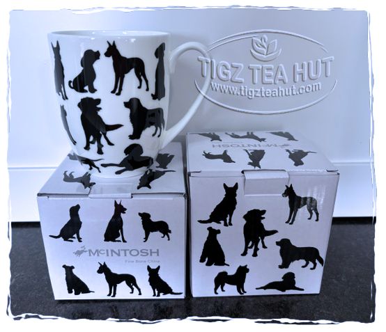 McIntosh Fine Bone China | "Dog Silhouette" Latte Mug