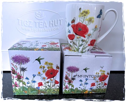 McIntosh Fine Bone China | "Wildflowers" Latte Mug